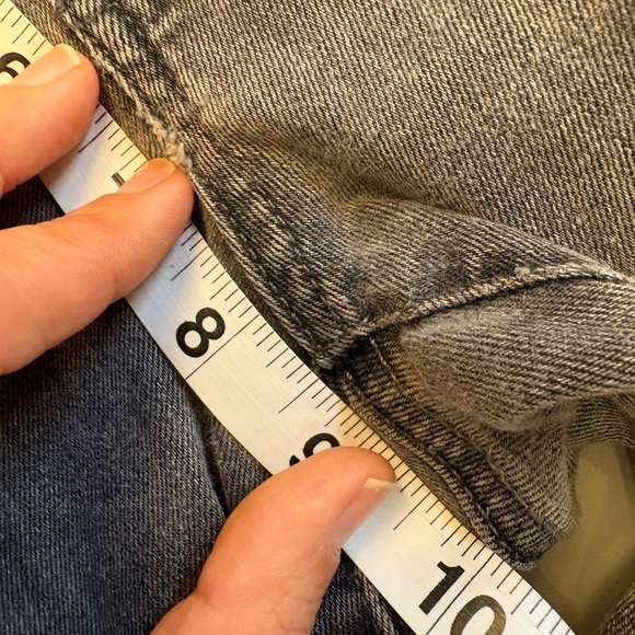 Garage skinny midrise zip and button raw hem grey ankle denim jeans size 00 - Picture 10 of 13
